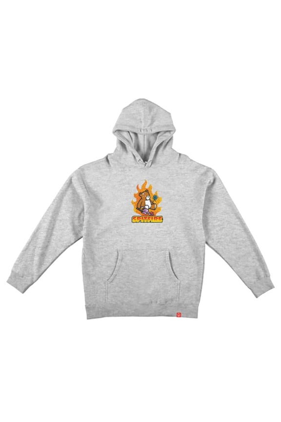 Wheels Lil Beatdowns Heather Grey Men's Hooded Sweatshirt - Small