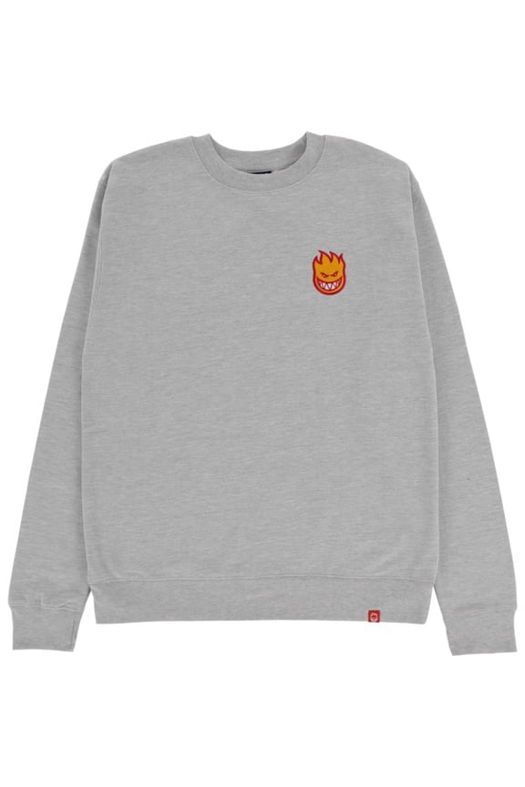 Wheels Lil Bighead Fill Heather Grey / Red / Gold / White Men's Crew Neck Sweatshirt - Small