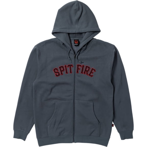 Spitfire Wheels Spitball Charcoal Zip Hooded Sweatshirt - Small