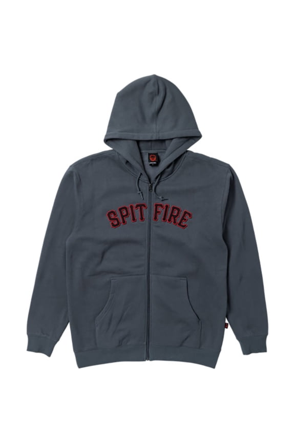 Wheels Spitball Charcoal Zip Hooded Sweatshirt - Small