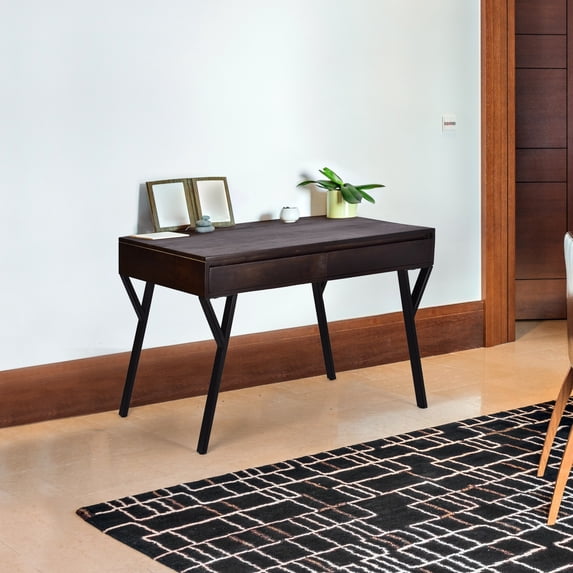 Spitiko Homes 2 Drawer console table walnut Wood & Metal / 45.25x21.5x30