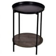 thumbnail image 1 of Spitiko Homes Side Table With Power Coated Iron and Pickle Grey Wooden Finish, 1 of 7