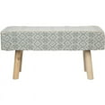 thumbnail image 1 of Spitiko Homes Upholstered Wood Living Room Bench in White and Gray, 1 of 3