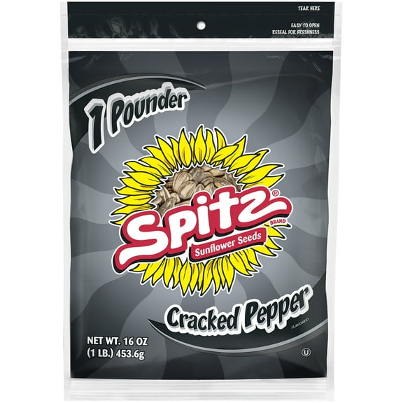 Spitz Cracked Pepper Sunflower Seeds, 16 oz.