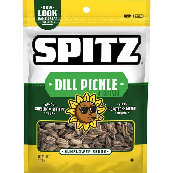 Spitz Dill Pickle Sunflower Seeds, 6 oz (Pack of 9)