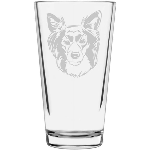 Spitz Mix Dog Themed Etched All Purpose 16oz Libbey Pint Glass