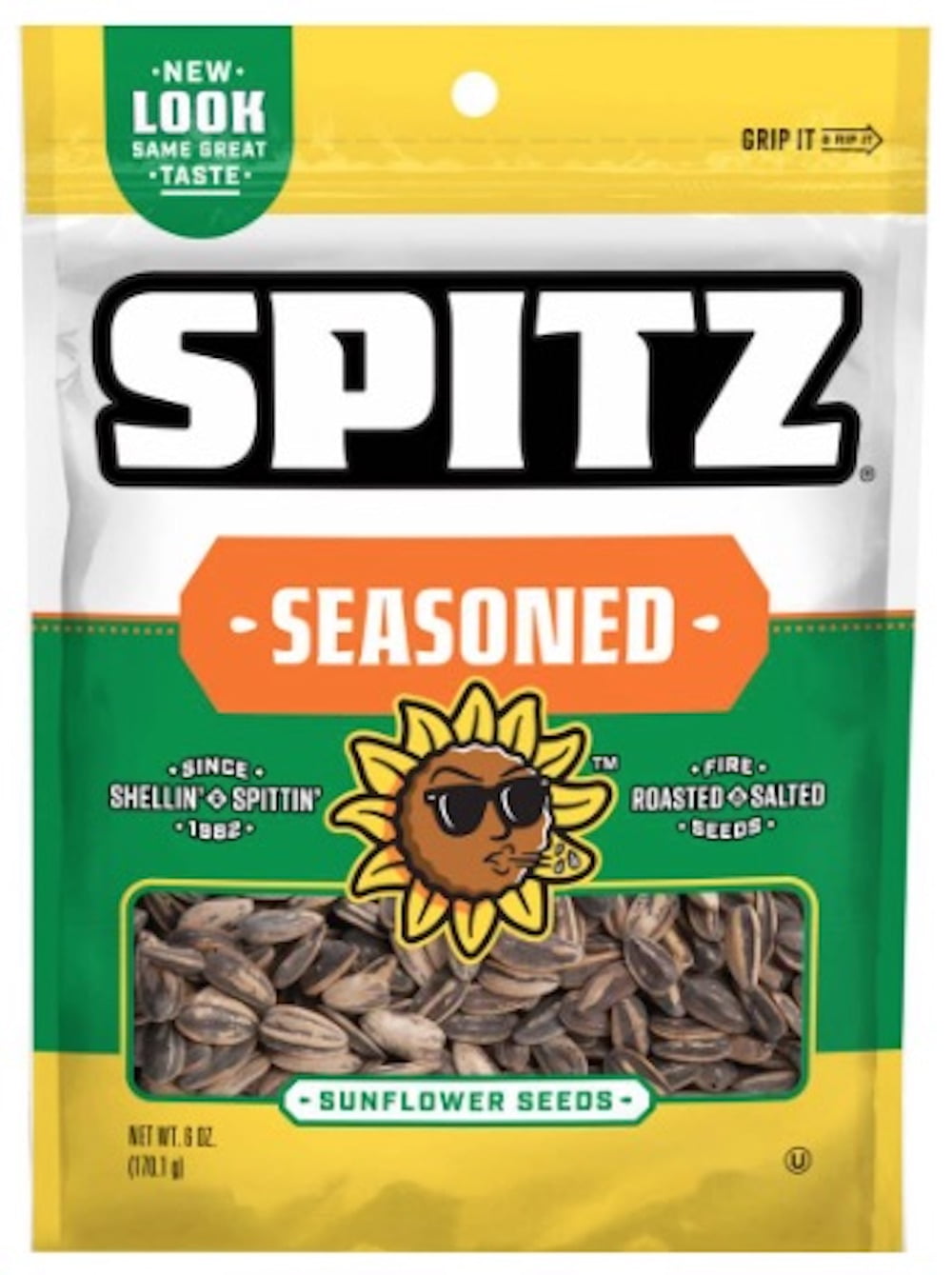 Spitz Seasoned Sunflower Seeds 6 oz (Pack of 8)