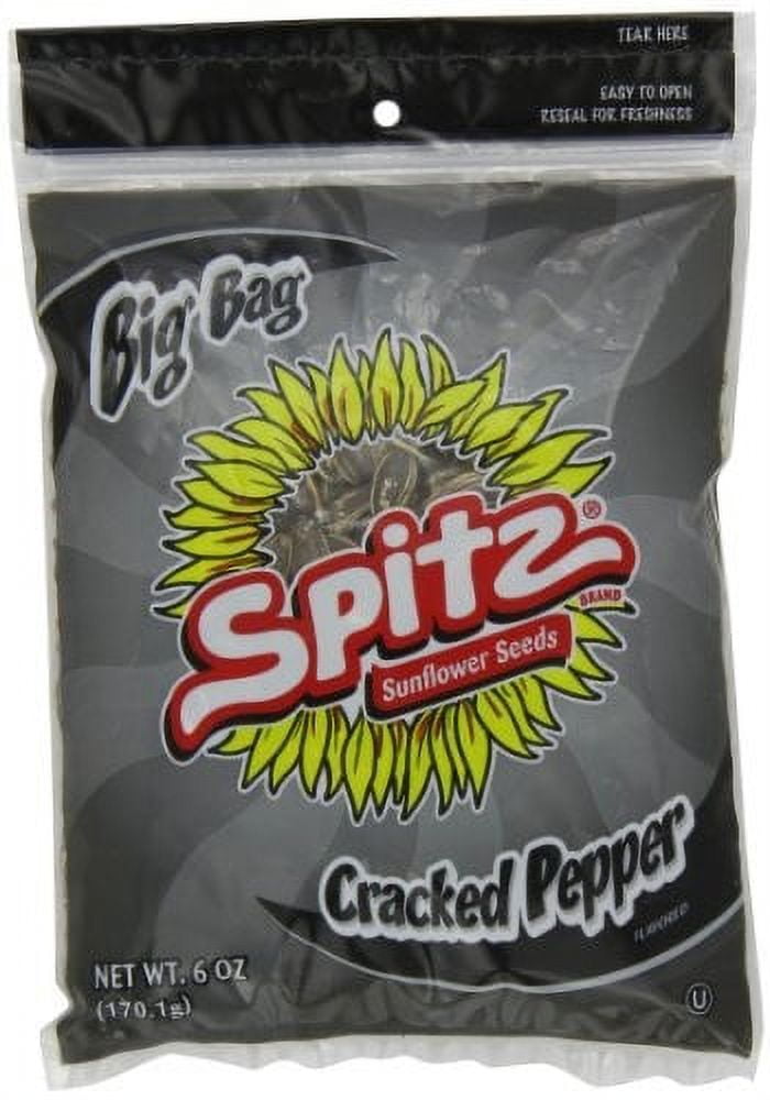 Spitz SuNFLower Seeds Cracked Pepper Flavored, 6 oz
