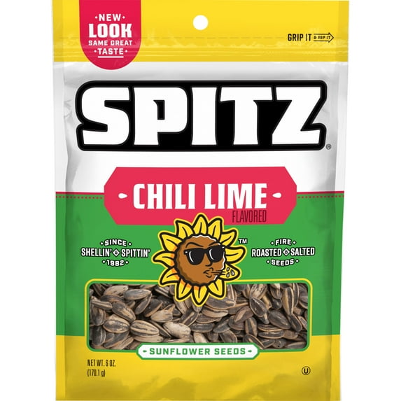Spitz Sunflower Seeds Chili Lime Flavored Sunflower Snacks, 6 Ounce Bag Value Pack