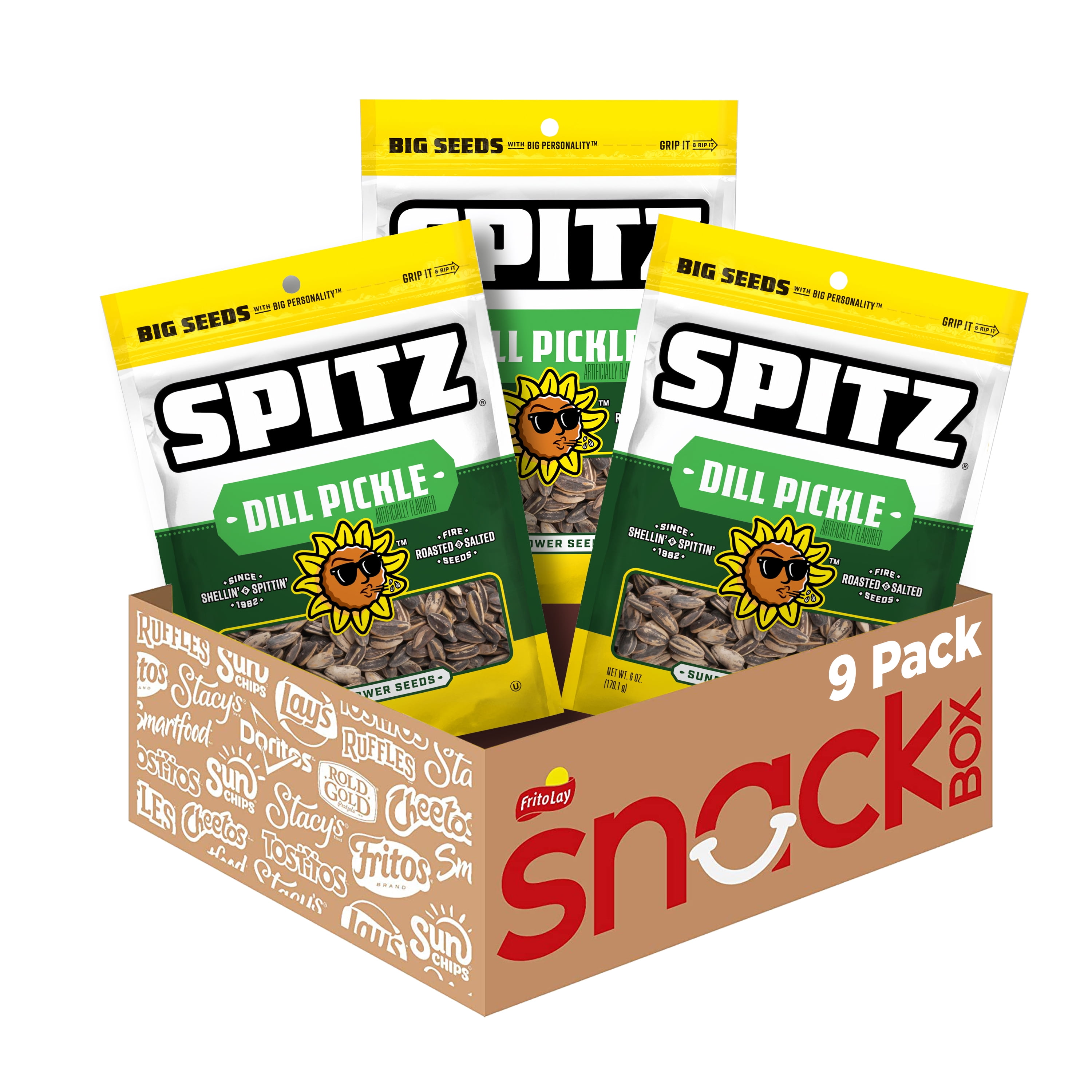 Spitz Sunflower Seeds, Dill Pickle, 6 oz (pack of 9)