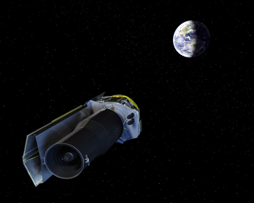 Spitzer points its high-gain antenna towards the Earth Canvas Art - Stocktrek Images (31 x 25)