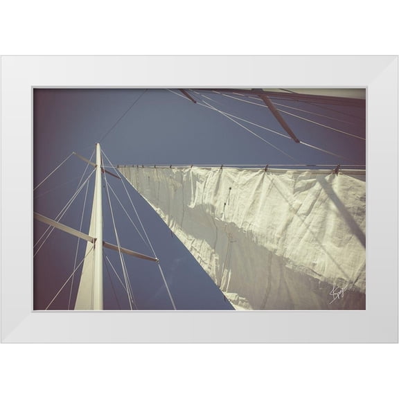 Spivey, Justin 14x11 White Modern Wood Framed Museum Art Print Titled - Sailing a Line