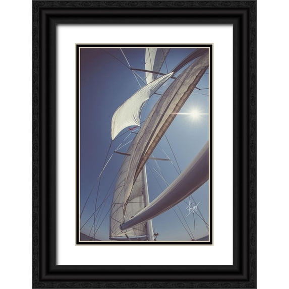 Spivey, Justin 23x32 Black Ornate Wood Framed with Double Matting Museum Art Print Titled - Clear Sailing