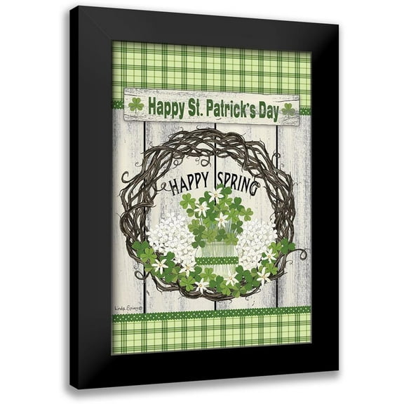Spivey, Linda 11x14 Black Modern Framed Museum Art Print Titled - Happy St. Patricks Day