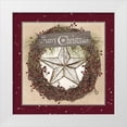 thumbnail image 1 of Spivey, Linda 12x12 White Modern Wood Framed Museum Art Print Titled - Christmas Barn Star Wreath, 1 of 4