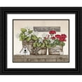 thumbnail image 1 of Spivey, Linda 14x12 Black Ornate Wood Framed with Double Matting Museum Art Print Titled - Cherish the Small Things Geraniums, 1 of 4