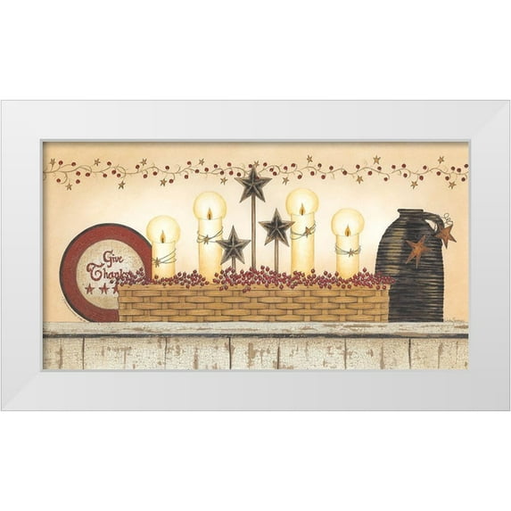 Spivey, Linda 18x11 White Modern Wood Framed Museum Art Print Titled - Give Thanks