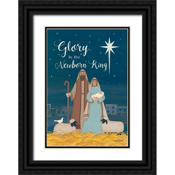 Spivey, Linda 23x32 Black Ornate Wood Framed with Double Matting Museum Art Print Titled - Glory to the King