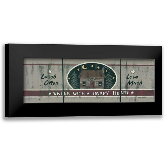 Spivey, Linda 24x11 Black Modern Framed Museum Art Print Titled - Happy Cabin