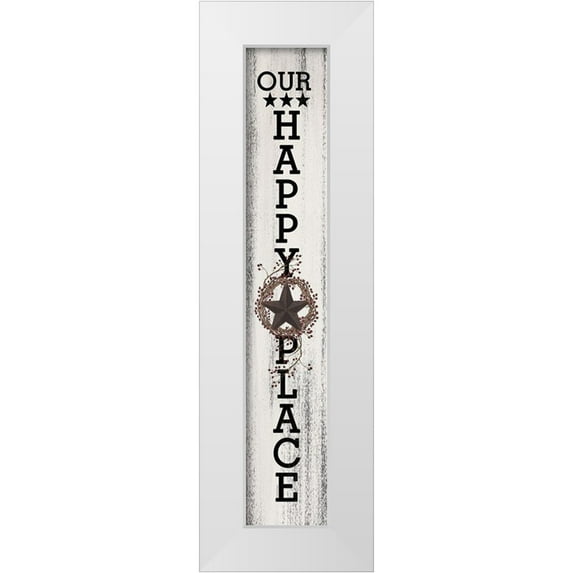 Spivey, Linda 9x32 White Modern Wood Framed Museum Art Print Titled - Our Happy Place