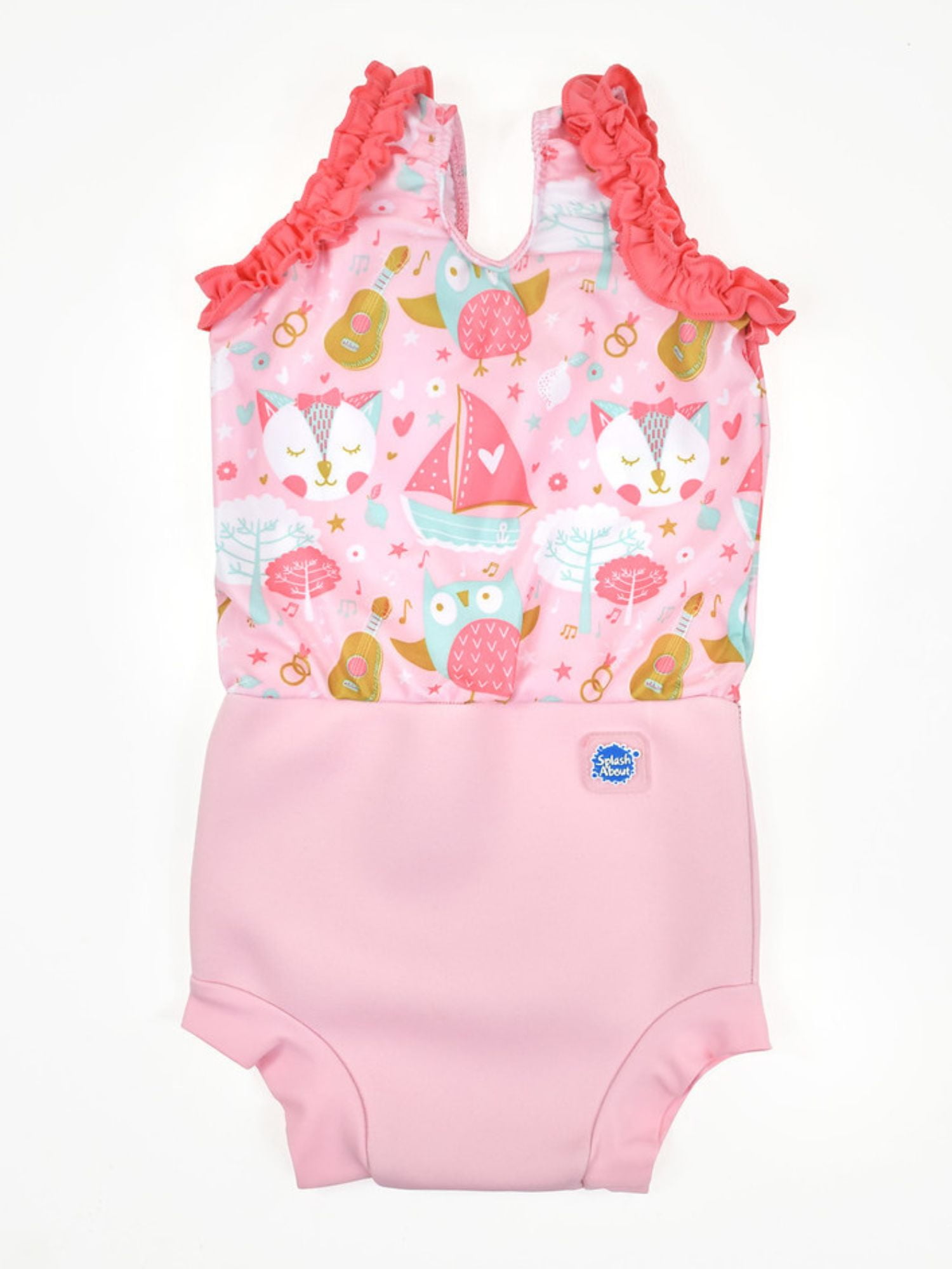 Splash About Baby Girl's Happy Nappy Swimsuit, Onepiece Swimwear with