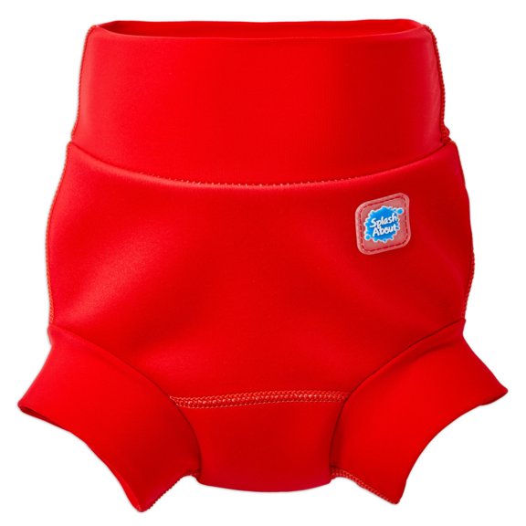 Splash About Boy's Happy Nappy Cloth Swim Diaper, Red, 3-6 Months