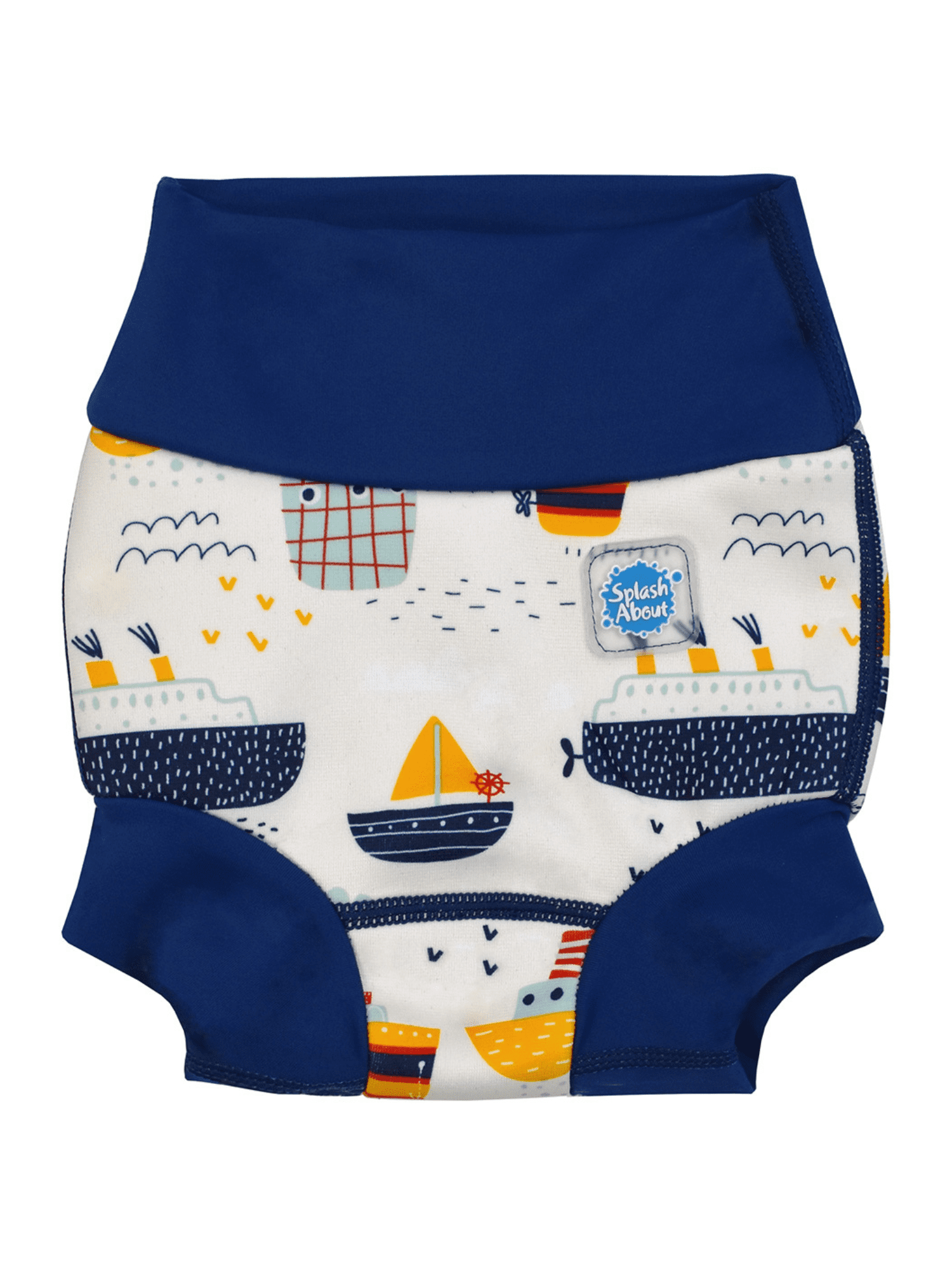 Splash About Happy Nappy Reusable Swim Diaper, Tug Boats, 45 Years