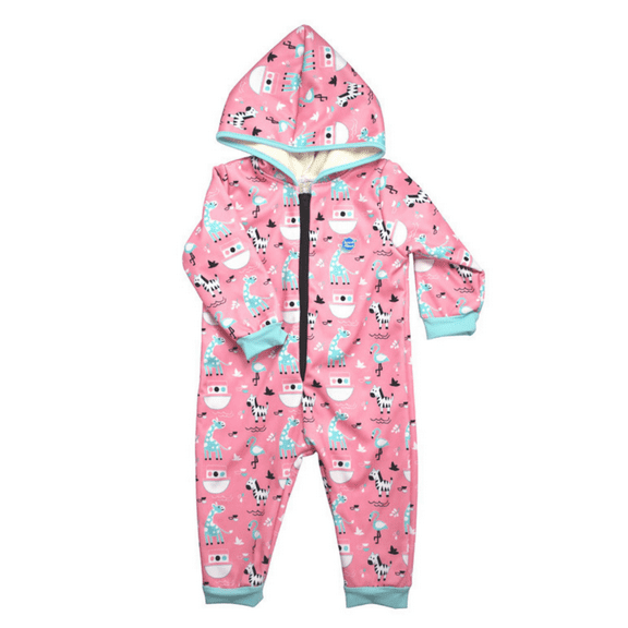 Splash About Girl's After Swimming Waterproof Onesie, Nina's Ark 6-12 Months