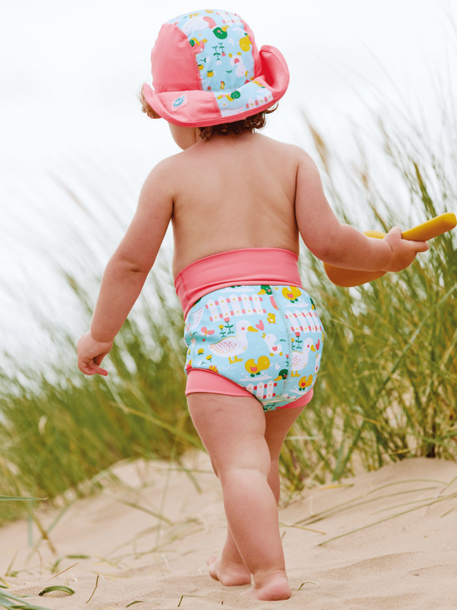 Splash About Girl's Happy Nappy Cloth Swim Diaper, Little Ducks, 0-3 Months