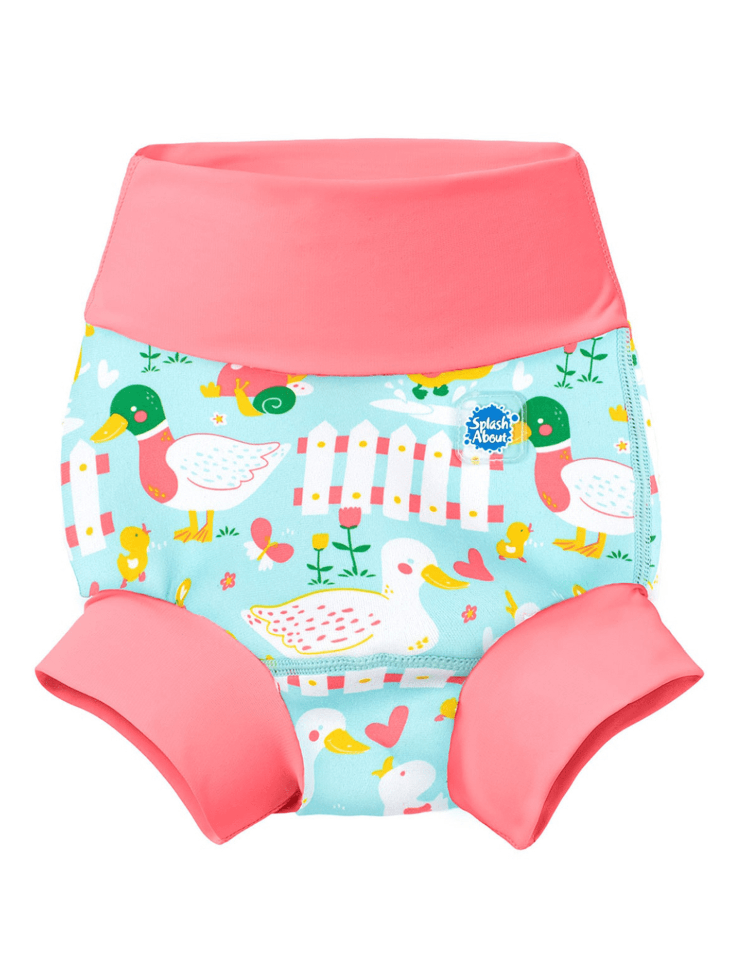 Splash About Girl's Happy Nappy Cloth Swim Diaper, Little Ducks, 3-6 Months