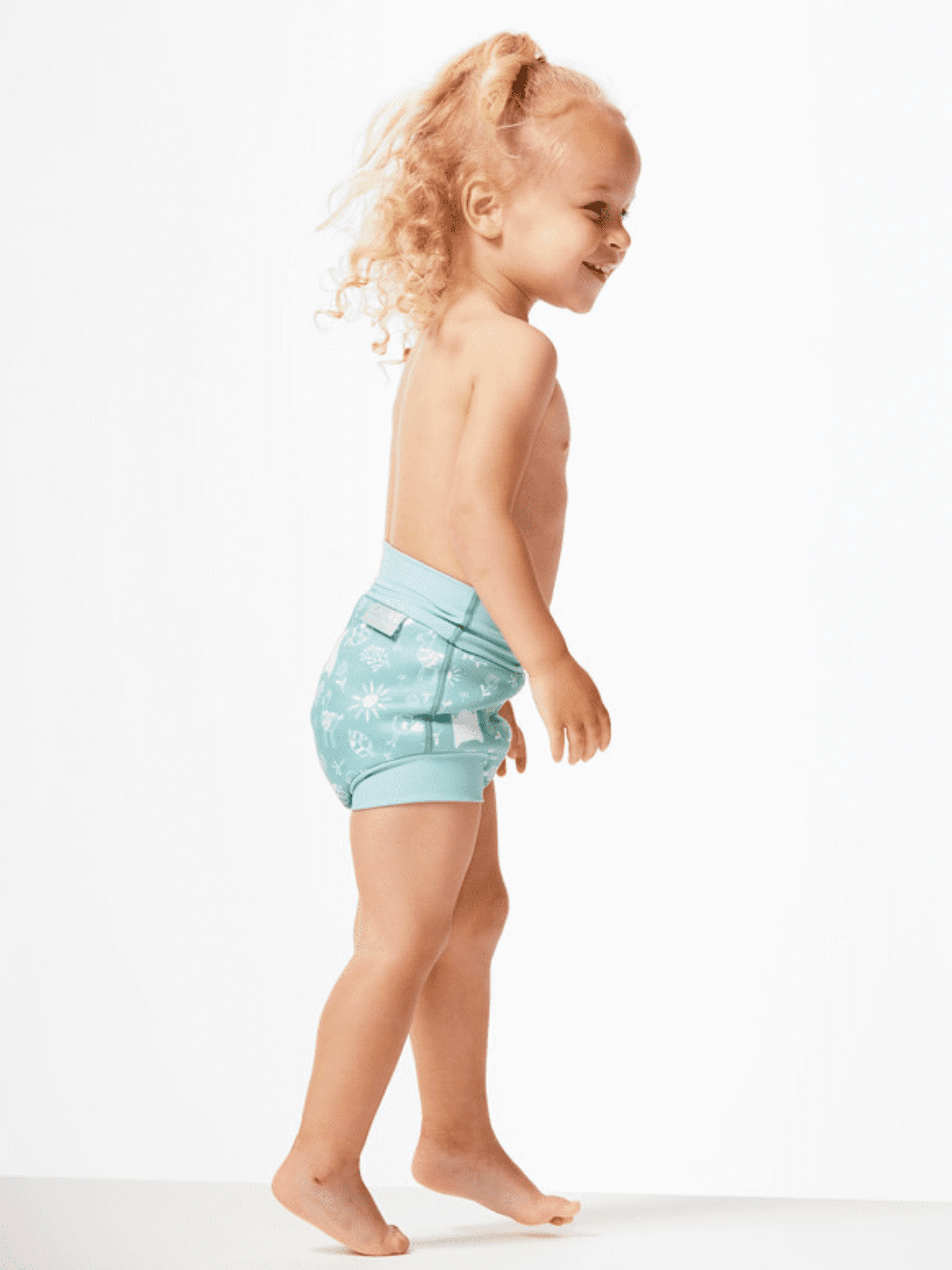 Splash About Girl's Happy Nappy Duo Swim Diaper, Sunny Bear, 6-12 Months
