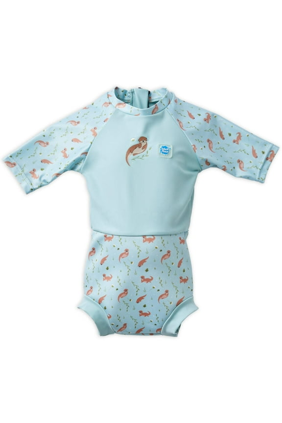 Happy Nappy Sunsuit with swim diaper, Playful Otters, 6-14 Months