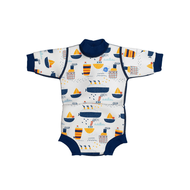 Splash About Happy Nappy™ Wetsuit with Swim Diaper, Tug Boats, 6-14 Months