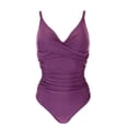 thumbnail image 1 of Splash About Ladies Tummy Control Swimming Costume Plum Size 20, 1 of 2