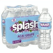Splash Acai Grape Flavored Water, 16.9 fl oz, 6 Pack Plastic Bottles