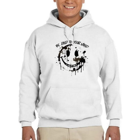 Splash Art Be Kind To Your Mind Hoodie Men's -SmartPrintsInk Designs