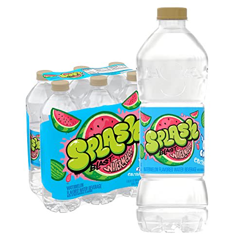 Splash Blast, Watermelon Flavored Water, Zero Sugar, with Electrolytes, 16.9 Fl Oz, 6 Pack