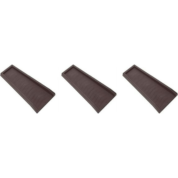 Splash Block, Decorative Gutter Downspout Extensions, Splashguard, Foundation Water Diverter, Rain Gutter Guard, Plastic 24” Brown (3 Pack)