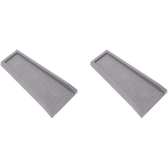 Splash Block, Decorative Gutter Downspout Extensions, Splashguard, Foundation Water Diverter, Rain Gutter Guard, Plastic 24” Gray (2 Pack)