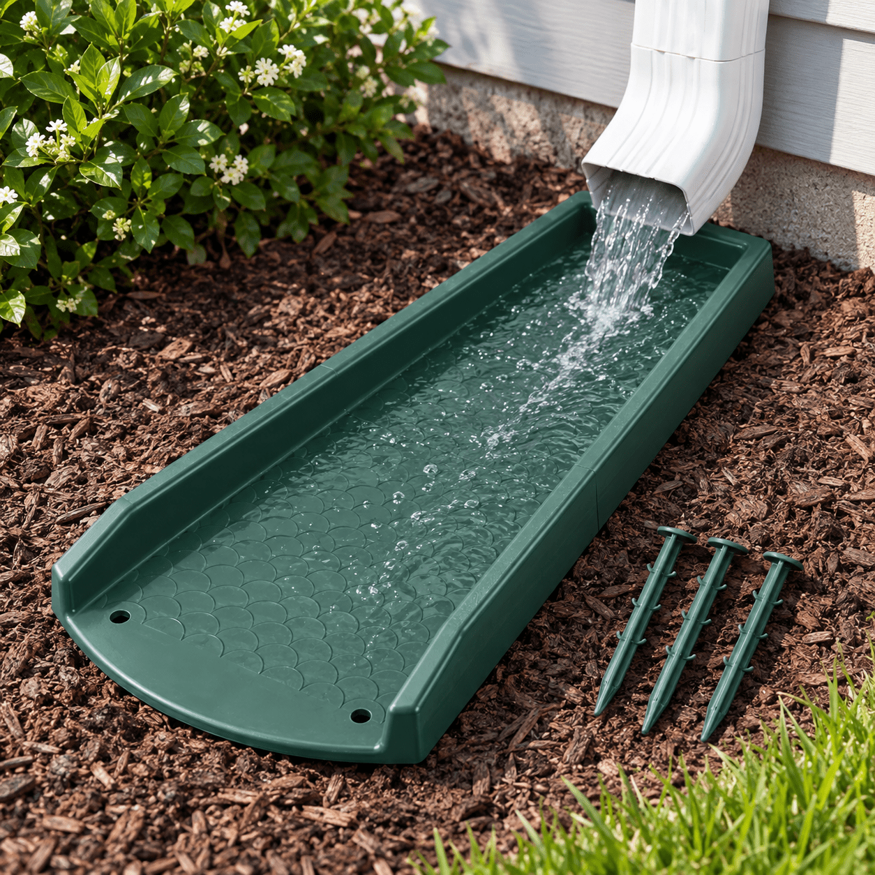 Splash Blocks For Gutters Downspouts 1 Pack Green Thickened Drainage ...