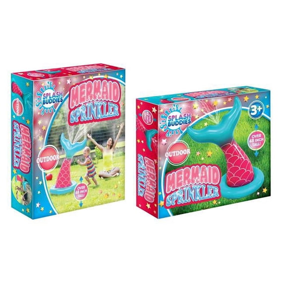 Splash Buddies BH53270 Kids Inflatable Sprinkler Mermaid Sprayer, Pink