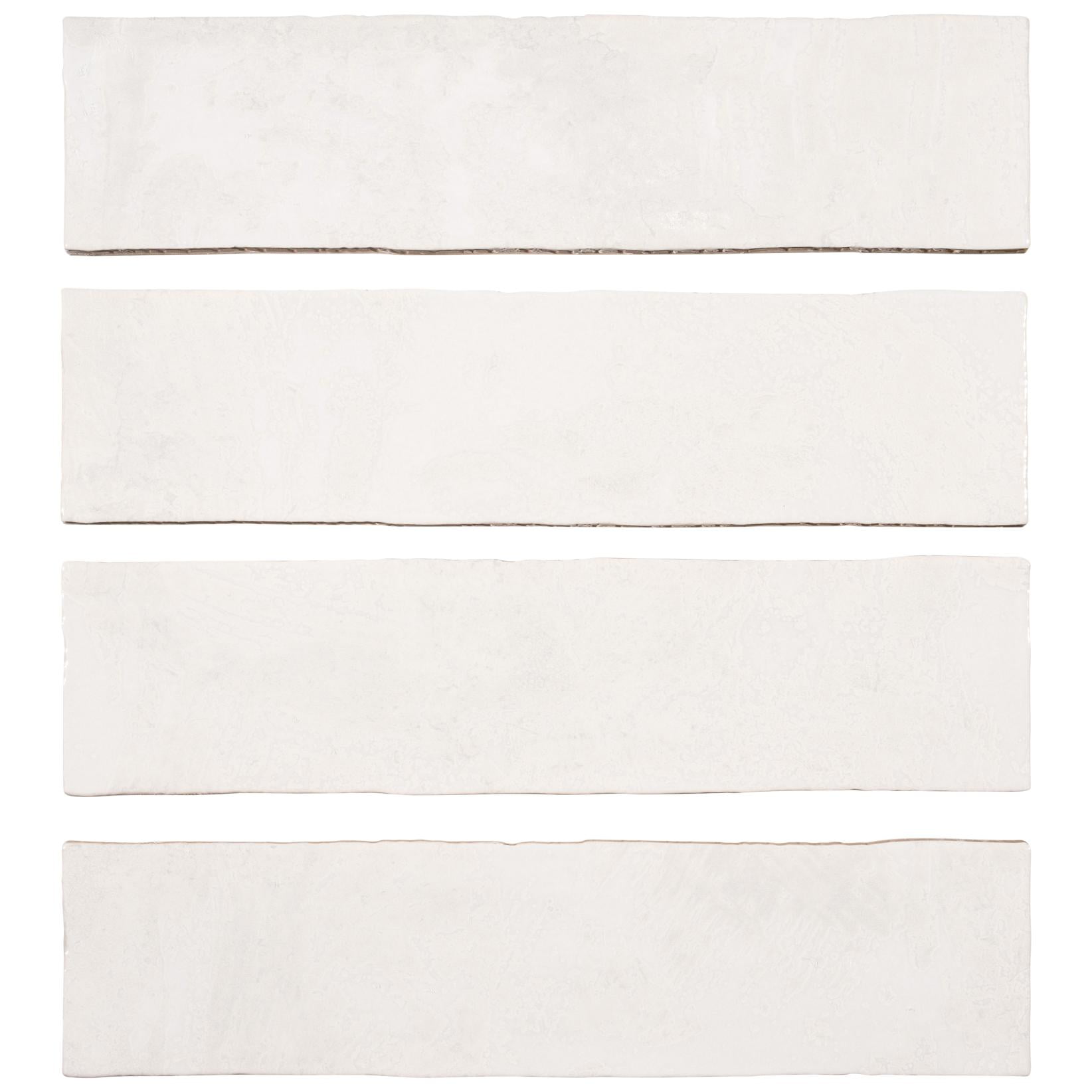 Splash Coconut White 3" x 12" Glossy Ceramic Subway Tile