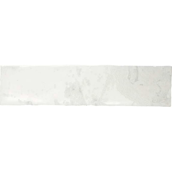 Splash Coconut White 3" x 12" Ceramic Subway Glossy Textured Look Wall Tile (Sample)