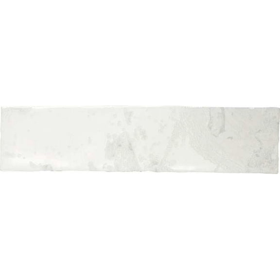 Splash Coconut White 3" x 12" Ceramic Subway Glossy Textured Look Wall Tile (Sample)