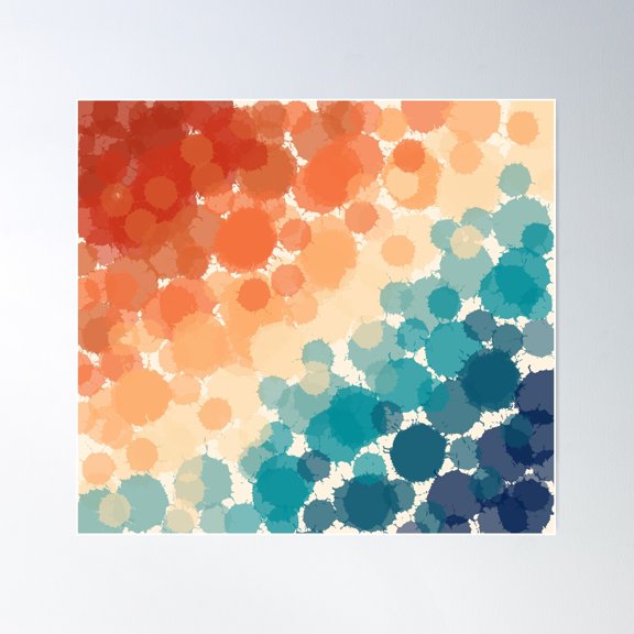 Splash Color Pattern Poster Wall Art, Modern Wall Decor For Living Room Bedroom, 8x12 UNFRAMED