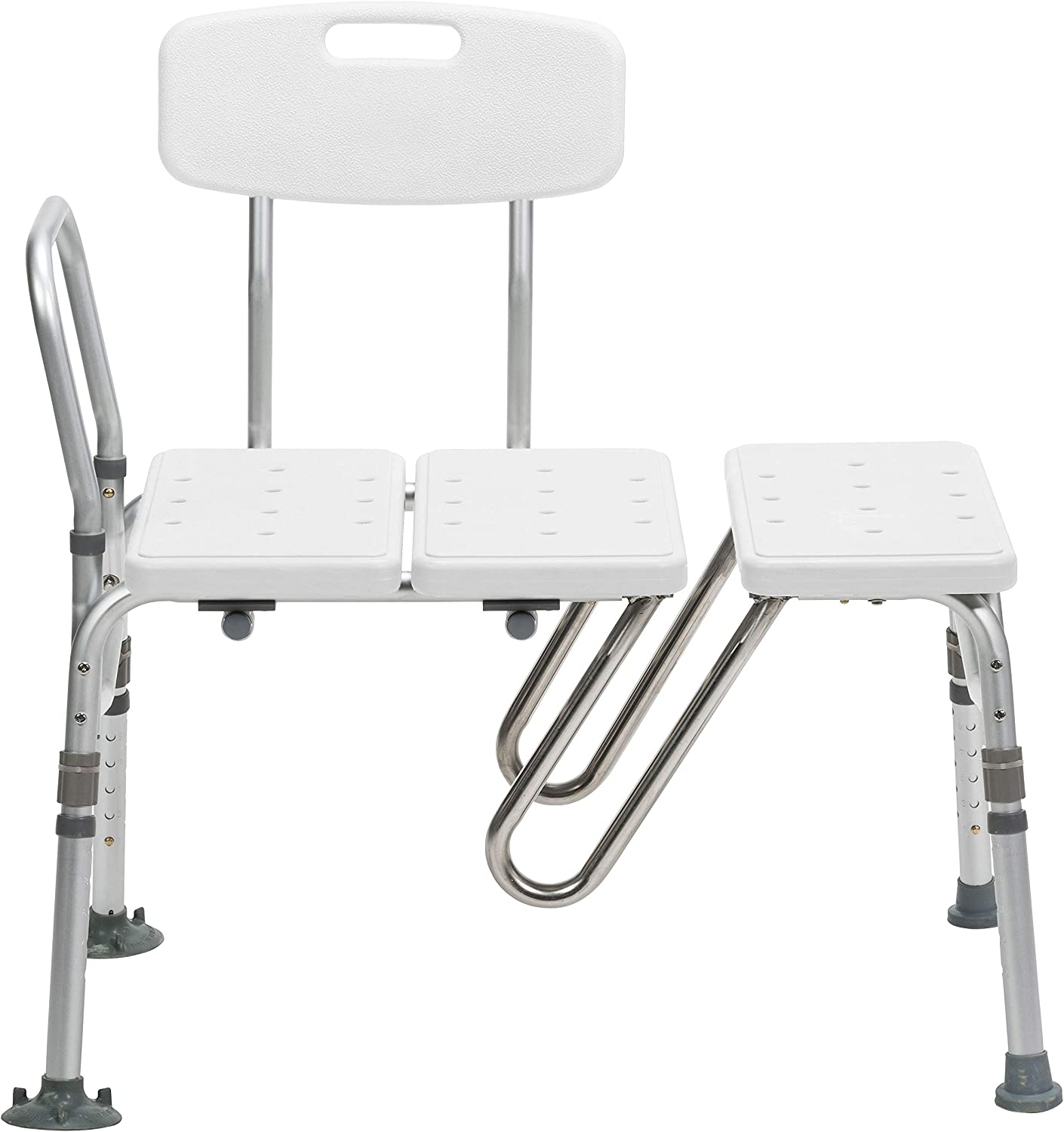 Splash Defense Tub Transfer Bench for Bathtub with Curtain Guard