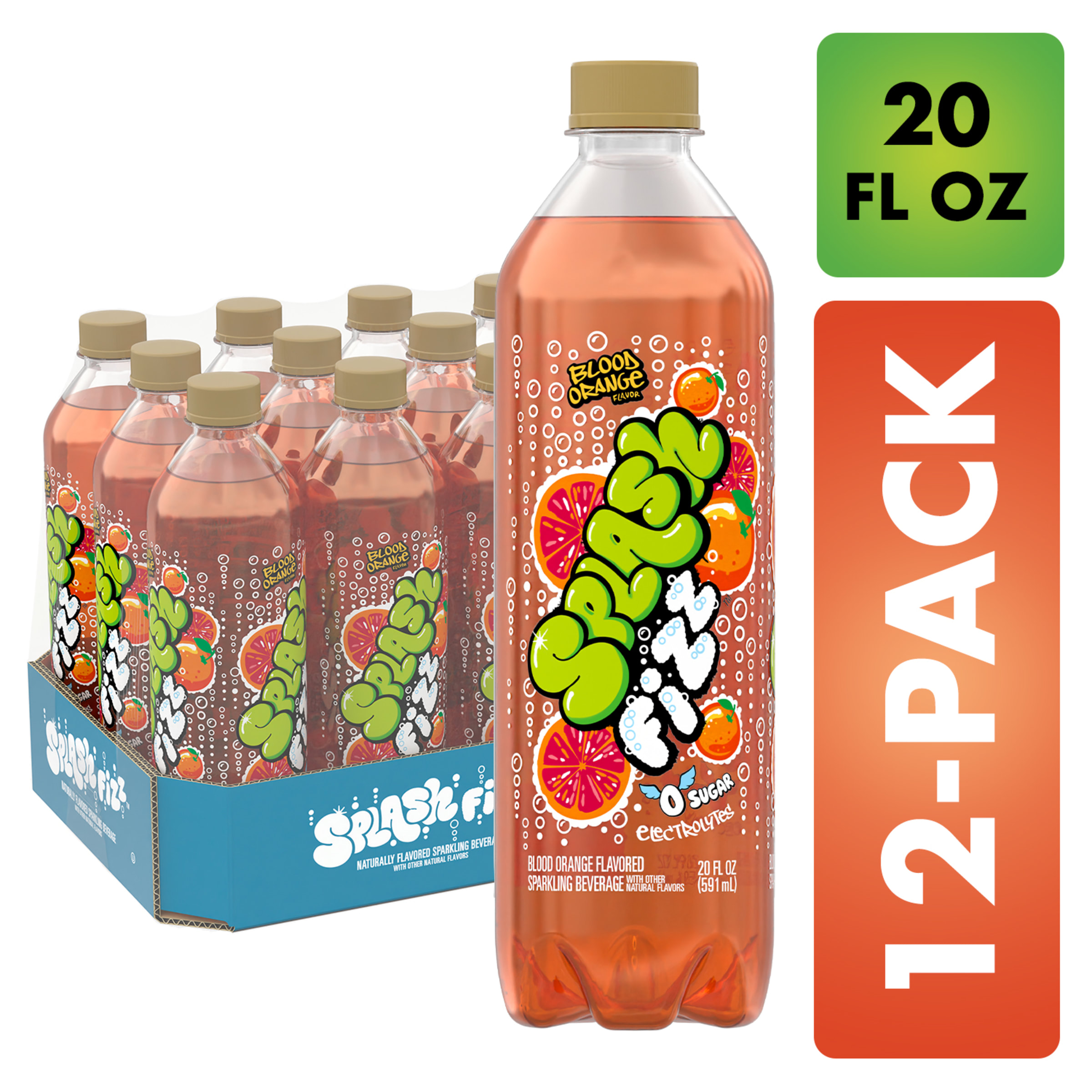 Splash Fizz Blood Orange Flavor Sparkling Water Beverage 20 Fl Oz Splash Fizz Blood Orange Flavor Sparkling Water Beverage 20 Fl Oz