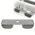 thumbnail image 1 of Sink Splash Guard Mat With Storage, Faucet Drip Catcher, Kitchen & Bathroom Organizer, Silicone Water Catcher With Sponge Holder, 1 of 9