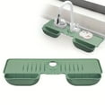 thumbnail image 1 of Sink Splash Guard Mat With Storage, Faucet Drip Catcher, Kitchen & Bathroom Organizer, Silicone Water Catcher With Sponge Holder, 1 of 8