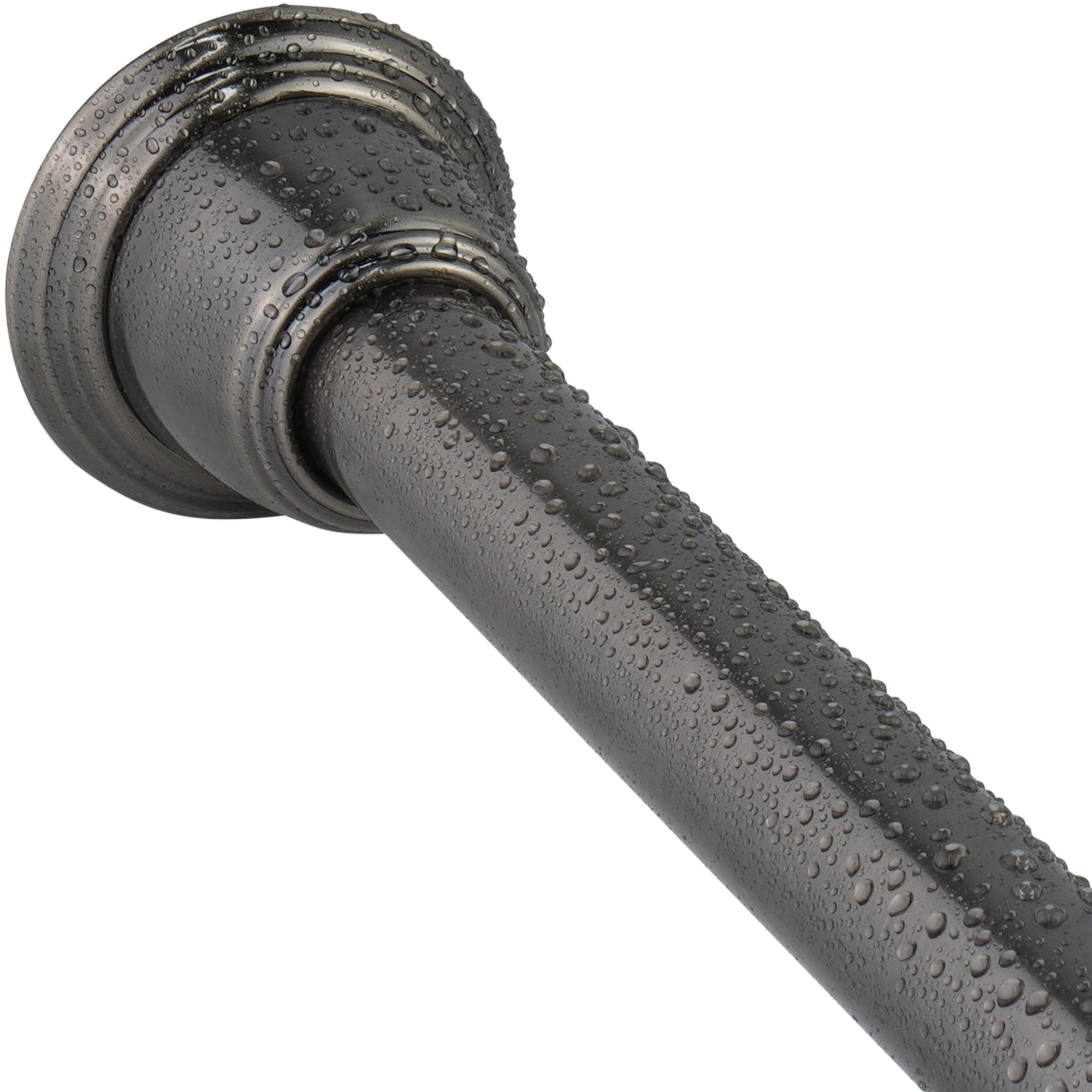 Splash Home Dell 42 to 72 Adjustable Shower Curtain Tension Rod for Bathroom, Pewter